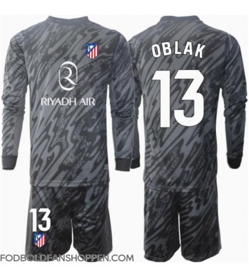Atletico Madrid Jan Oblak #13 Målmand Hjemmebanetrøje Børn 2024-25 Langærmet (+ Korte bukser)